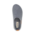 Top View of Women’s Taos Wonderwool Shoe in Grey – Features include a soft, wool-blend upper designed for warmth and breathability, with a simple slip-on design for convenience.