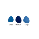 Front view of VentureStep Metatarsal Pads in small, medium, and large sizes – featuring ergonomic cushioning designed to provide targeted support and pressure relief across various foot shapes and sizes for optimal comfort and pain reduction.
