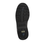Bottom view of Men’s Windsor Oxford dress shoe in dark brown – featuring a durable rubber outsole, subtle traction pattern, and stacked heel detail.