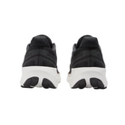 Back View of Women’s New Balance Fresh Foam X 1080v13 running shoe in black with white – featuring structured heel counter for support, pull tab for easy on and off, and padded collar for ankle comfort.