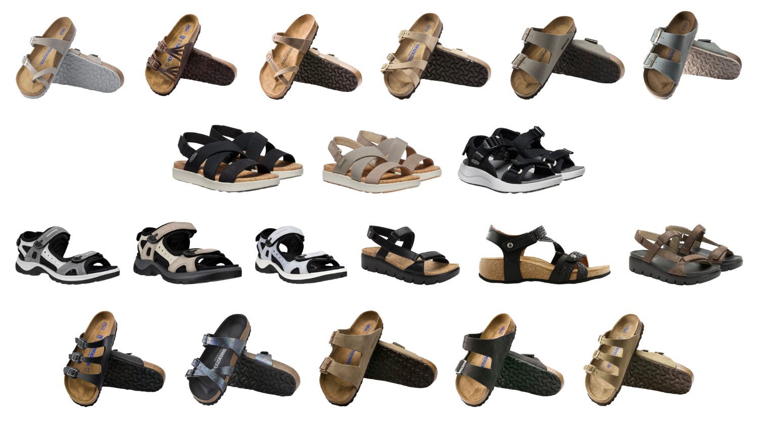 Collection of women's sandals