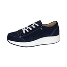 Side View of Women’s Xelero Heidi walking shoe in deep ocean – featuring breathable mesh upper for ventilation, cushioned midsole for shock absorption, and slip-resistant outsole for stability and grip.