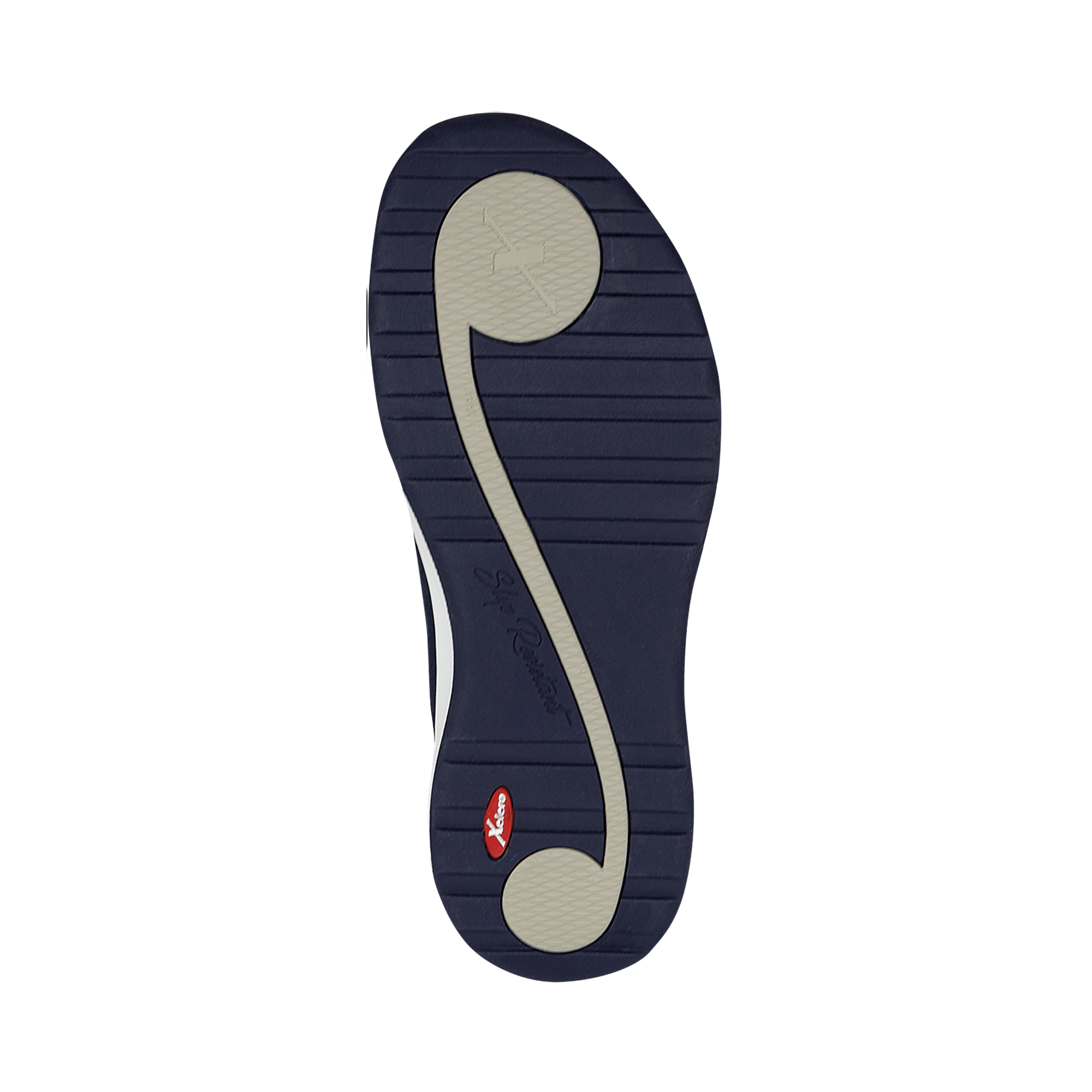 Bottom view of Women’s Xelero Heidi in Deep Ocean – featuring a durable rubber outsole with strategic tread patterns for reliable traction on various surfaces.