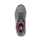 Top view of Men’s Xelero Steadfast in Carbon Grey – featuring a breathable mesh upper, traditional lace-up closure, and padded tongue for enhanced comfort.