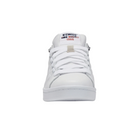 Front view of Men’s Lozan II in White/White/White – featuring a smooth leather upper with a clean, rounded toe, tonal stitching, and classic lace-up design for a crisp, minimalist streetwear look.