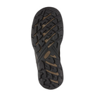 Bottom view of Men’s Circadia Waterproof in Black Olive/Clay – featuring a high-traction rubber outsole with multi-directional lugs for grip and stability on uneven or slippery terrain.