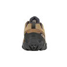 Back view of Sawtooth X Low hiking shoe in Sandhill – featuring a supportive heel counter, convenient heel pull-tab, and sturdy construction designed for ankle stability and durability.
