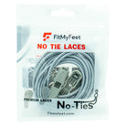 Fit My Feet No-Ties Shoelaces in Grey and White