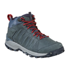 Angled view of Women's Sypes Mid WP hiking boot in Slate – featuring a durable waterproof upper, cushioned and responsive midsole, and a trail-capable outsole for comfortable, all-purpose outdoor performance.