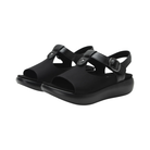 Side View of Women’s Alegria Betsie Stretch shoe in nightly black – featuring a cushioned removable footbed, slip-on stretch upper, and slip-resistant outsole for secure wear.