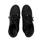 Top View of Women’s Alegria Chevron Boot in relaxed tar – featuring a cushioned removable footbed, rounded toe design, and smooth leather upper for a comfortable fit.