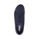 Top View of Women’s Alegria Dandie sneaker in navy – featuring a cushioned removable footbed, breathable upper, and lace-up design for a secure fit.
