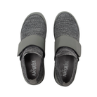 Top View of Women’s Alegria Dasher sneaker in charcoal – featuring a cushioned removable footbed, breathable upper, and slip-on design for easy wear.