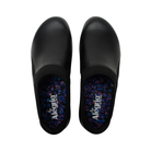 Top View of Women’s Alegria Verona sandal in aqualita – featuring a cushioned cork and memory foam footbed, three adjustable hook-and-loop straps, and open-toe design for breathable comfort.