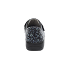 Back View of Women’s Alegria Joleen shoe in Work Pretty print – featuring a cushioned removable footbed, supportive heel counter, and slip-resistant outsole for all-day wear.
