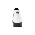 Back View of Women’s Alegria Rowan boot in white – featuring a cushioned removable footbed, supportive heel counter, and slip-resistant outsole for lasting comfort.