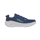 Side View of men’s Altra FWD Via Trail Shoe in Navy – Features include an innovative footbed for natural foot alignment, flexible construction for agility, and a sturdy outsole designed for various trail conditions.