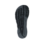 Bottom view of the Men’s Altra Torin 5 Luxe in Dark Gray, showing the durable outsole pattern designed for stability, traction, and balanced alignment. The zero-drop platform and strategic tread layout help promote a natural gait and support low-impact movement for everyday walking.