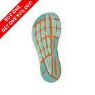 Bottom view of women’s Altra Torin 6 in White/Orange – Featuring a responsive cushioning system for comfort, a durable rubber outsole for traction, and a smooth, flexible design for natural foot movement.