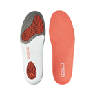 Top and Bottom View of Men’s Anodyne 111 Thin Multi-Density Orthotic in black – featuring a durable base for structural support, non-slip bottom surface for secure placement, and ergonomic shape for natural foot alignment.