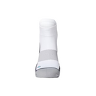 Top View of Anodyne 8 Quarter Length Diabetic Sock in white – featuring a non-binding cuff to promote circulation, contoured fit to reduce bunching, and soft stretch fabric for enhanced mobility.
