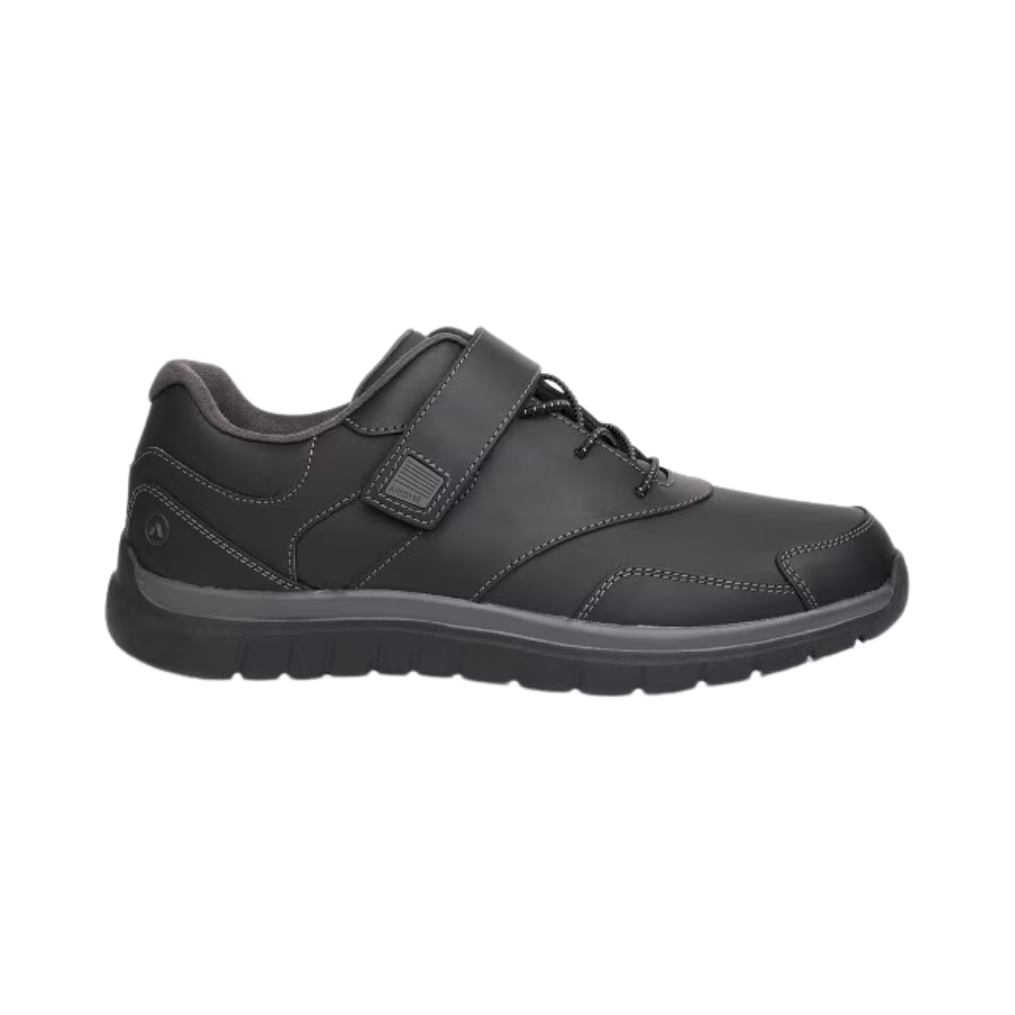 Side view of Men’s Anodyne Sport Walker in Black – Featuring a supportive, ergonomic fit with a cushioned midsole for enhanced stability and comfort during extended walks.