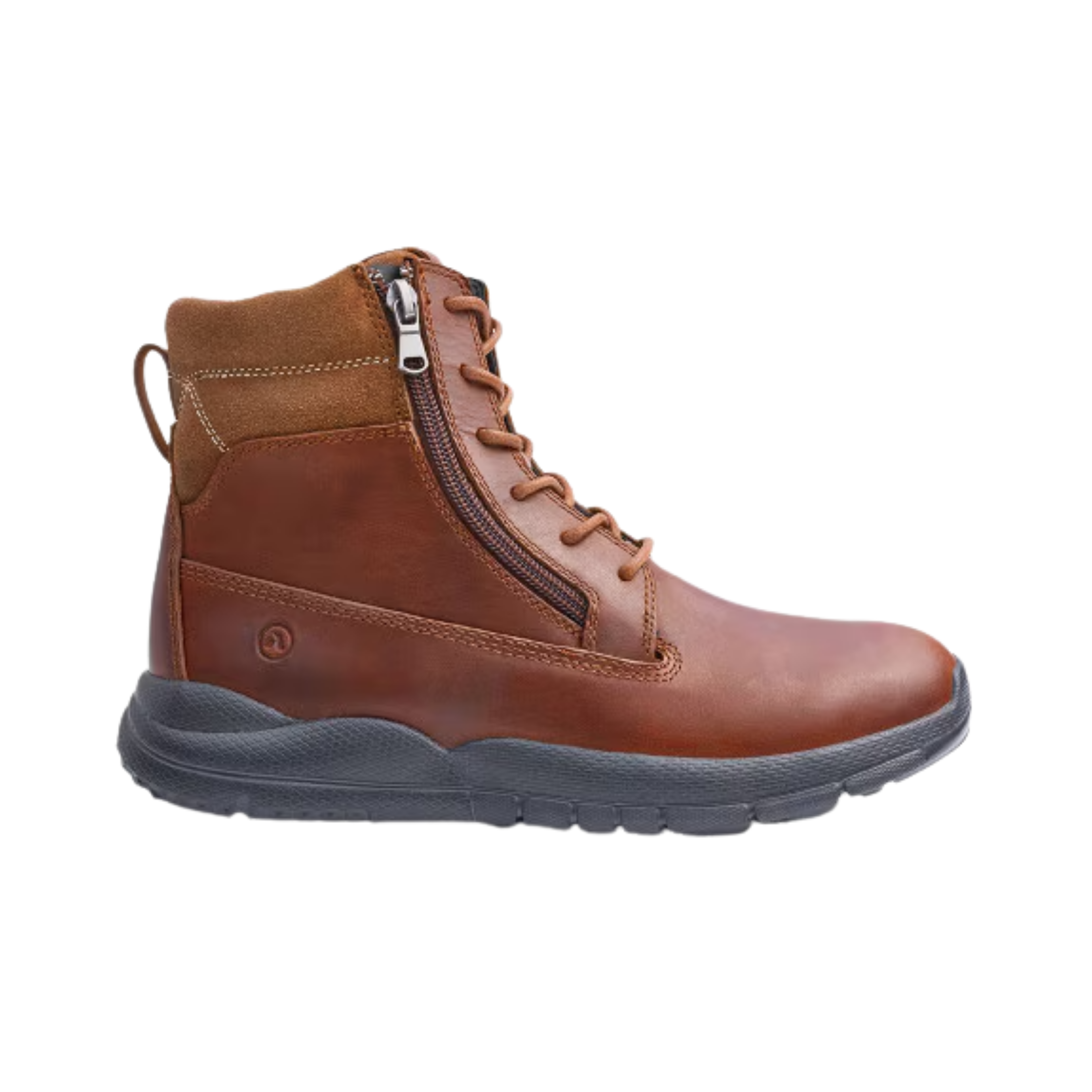 Side view of Men’s Anodyne Trail Worker in Whiskey – Featuring a sturdy midsole and a supportive fit, designed to offer comfort and protection while walking or standing for extended periods.