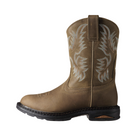 Side view of Women's Ariat Tracey Composite Toe Boot Dusted Brown - Featuring  lightweight safety, waterproof protection, and superior cushioning. 