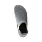 Top view of Women’s Asportuguesas Caia in Concrete – featuring a smooth felt texture, dual stretch panels at the sides, wide slip-on opening, and molded foot shape for a secure and relaxed fit.