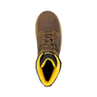 Top View of Men’s Avenger A-Max Dozer Composite Toe Boot in Brown – featuring a lightweight composite safety toe for metal-free protection, a durable full-grain leather upper for long-lasting wear, and a cushioned insole for all-day comfort and support.