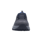 Front View of Men’s Avenger Aero Trail Composite Toe Boot in Black and Blue – featuring a reinforced composite safety toe for impact protection, a rounded toe box for comfort, and a secure lace-up closure for a reliable fit.