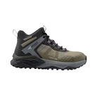Side View of Men’s Avenger Aero Trail Mid Composite Toe Boot in Olive – featuring a slip- and oil-resistant rubber outsole for reliable traction, a mid-cut design for ankle support, with a shock-absorbing midsole to reduce fatigue during extended wear.