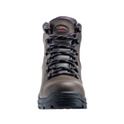 Front View of Women’s Avenger Builder Steel Toe Boot in Brown – featuring a wide steel toe box for impact protection, a secure lace-up closure for a snug fit, and reinforced stitching for durability on the jobsite.
