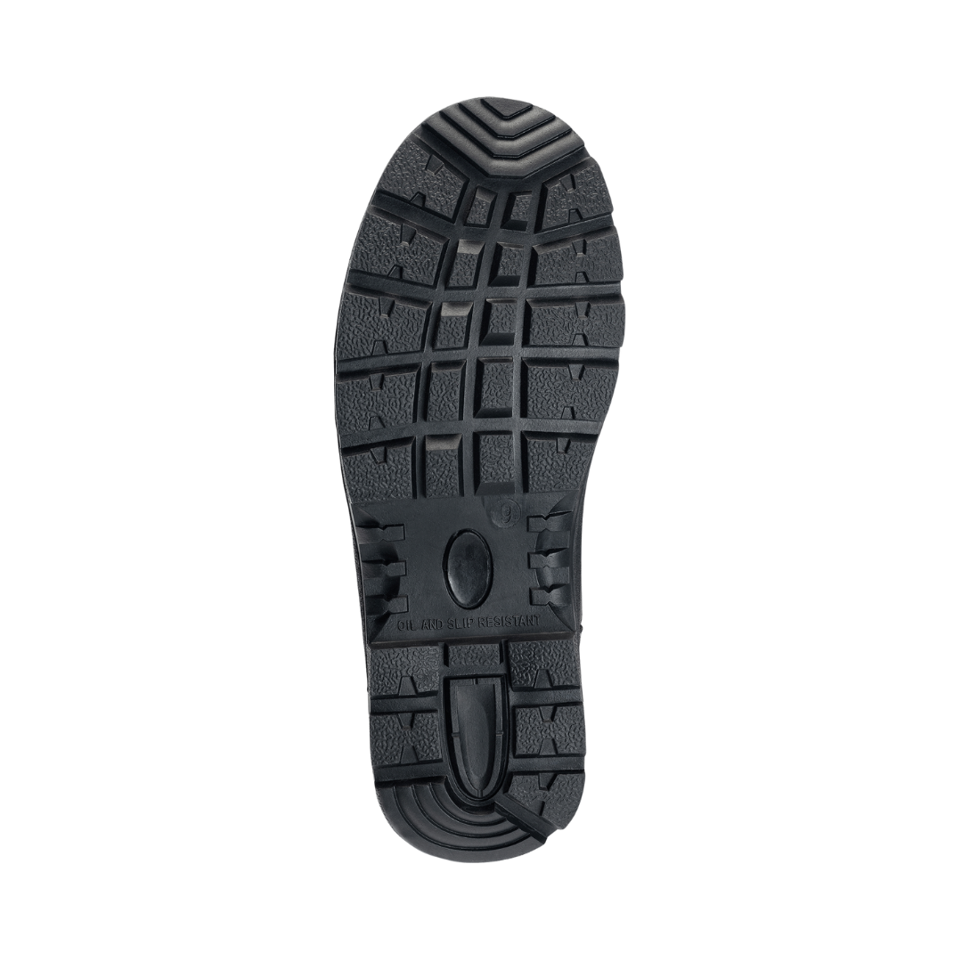 Bottom View of Women’s Avenger Builder Steel Toe Boot in Brown – featuring a heavy-duty lug pattern for superior grip, a flexible outsole for natural movement, and a work-ready design built to handle tough outdoor conditions.