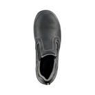 Top View of Women’s Avenger Foreman Slip-On Composite Toe Boot in Black – featuring a lightweight composite safety toe for non-metallic protection, a smooth leather upper for a sleek slip-on style, and a cushioned insole for lasting all-day comfort.