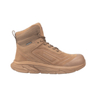Side View of Men’s Avenger K4 Aluminum Toe Boot in Coyote – featuring a slip- and oil-resistant rubber outsole for strong traction, a shock-absorbing midsole to reduce fatigue, and a rugged tactical-inspired design built for demanding work conditions.