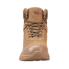 Front View of Men’s Avenger K4 Aluminum Toe Boot in Coyote – featuring a slip- and oil-resistant rubber outsole for strong traction, a shock-absorbing midsole to reduce fatigue, and a rugged tactical-inspired design built for demanding work conditions.