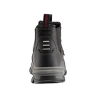 Back View of Men’s Avenger Ripsaw Slip-On Alloy Toe Boot in Black – featuring a reinforced heel counter for added stability, a pull tab for effortless on-and-off, and durable stitching designed for heavy-duty environments.
