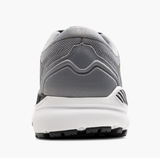 Back view of Brooks Addiction GTS 15 Men’s in Chili Oil/Gray/Ebony – Featuring a supportive heel counter for a secure, locked-in fit and added stability throughout the stride.