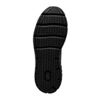 Bottom view of Brooks Addiction Walker V-Strap 2 in Black/Black for men - featuring a durable, slip-resistant rubber outsole that provides reliable traction on a variety of surfaces.