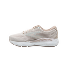 Side View of Women’s Brooks Ariel GTS 23 in chateau grey/white sand – featuring GuideRails® technology for holistic support, a wider base for stability, and a structured design to control excess movement.