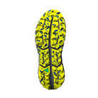 Bottom View of Men’s Brooks Cascadia 17 Trail Running Shoe in Blue/Surf the Web/Sulphur – Featuring a rugged, rubber outsole with deep treads for superior grip on wet, muddy, and uneven surfaces.