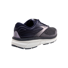 Angled view of Women’s Brooks Dyad 11 in Ombre Primrose/Lavender - featuring a wide platform for enhanced stability, making it ideal for neutral runners seeking support without sacrificing flexibility.