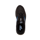 Top View of Men’s Brooks Dyad 11 in Black/Ebony/Blue – Featuring an engineered mesh upper designed for breathability, offering a secure fit while maintaining airflow for all-day comfort.