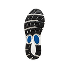 Bottom View of Men’s Brooks Dyad 11 in Black/Ebony/Blue – Featuring a durable rubber outsole with a smooth, responsive traction pattern for reliable grip on various surfaces.