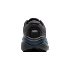 Back view of Men’s Brooks Ghost Max 2 running shoe in ebony, cockatoo, and blue sapphire – featuring molded heel counter for rearfoot stability, pull tab for easy on and off.