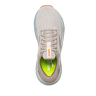 Top view of Women’s Brooks Glycerin 21 in Coconut Aqua/Autumn Sunset, featuring a soft, breathable engineered mesh upper with a secure fit, and luxurious DNA LOFT v3 cushioning for ultimate comfort with each step.