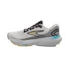 Side view of Brooks Glycerin 21 Men’s in Coconut/Forged Iron/Yellow – Featuring plush DNA LOFT v3 cushioning for a smooth, responsive ride with a sleek silhouette.