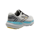 Angled view of Brooks Glycerin 21 Men’s in Coconut/Forged Iron/Yellow – Featuring a cushioned midsole and supportive construction, perfect for long-distance runs and daily comfort.