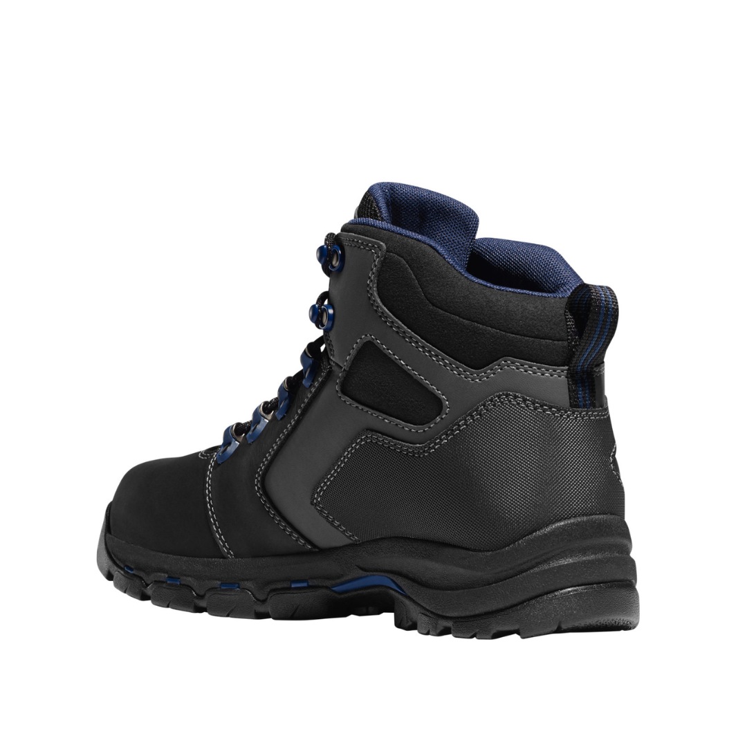 Side view of Men’s Danner Vicious 4.5″ work boot in black – featuring composite safety toe, waterproof GORE-TEX lining, and Vibram® outsole for slip resistance.